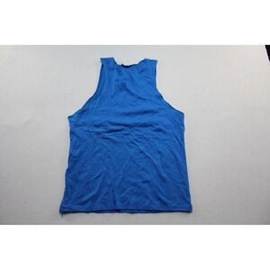 Fred Perry Tank Top Mens Medium Blue Good London Est 1952 Graphic Cotton
